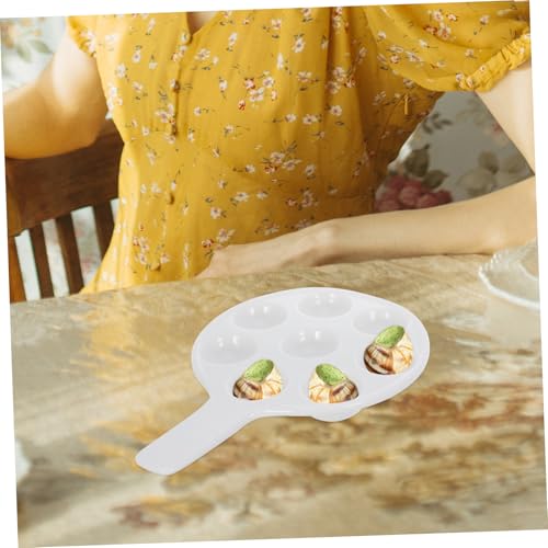 Warmhm Keramik Escargot Pfanne mit Griff für Zuhause und Restaurant Große Rutschfeste Backform für Schnecken Meeresfrüchte und Warmhm Keramik Escargot Pfanne mit Griff für Zuhause und Restaurant Große Rutschfeste Backform für Schnecken Meeresfrüchte und von Warmhm