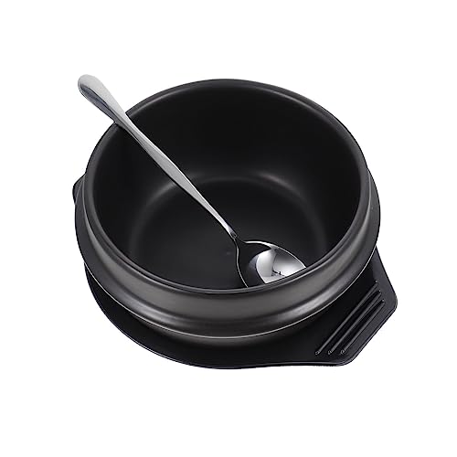 Warmhm Keramischer Bibimbap Topf mit Tragegriff und Löffel Hitzebeständig und Antihaftbeschichtet für Koreanische Küche und Dolsot Gerichte von Warmhm
