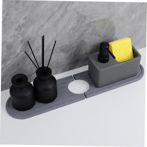 Warmhm Kieselgur Abtropfmatte für Spüle Saugfähige Strapazierfähige Küchenmatte Schnelltrocknend Vielseitig Nutzbar für Geschirr und Kleine Gegenstände Minimalistisches Design Leicht und von Warmhm