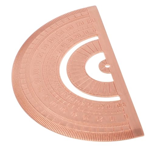 Warmhm Kupfer Halbkreis geo Präzises Winkelmesswerkzeug für Künstler Robustes Messinstrument Langlebiger Winkelmesser für Zeichnungen und mathematische Anwendungen von Warmhm