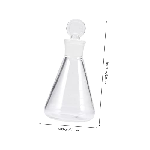 Warmhm Laborglasware Glas kegelkolben mit Stopfen Hitzebeständig Bruchsicher Transparenter Labor erlenmeyerkolben für Chemische Experimente Sichere Flüssigkeitsversiegelung für Schule von Warmhm