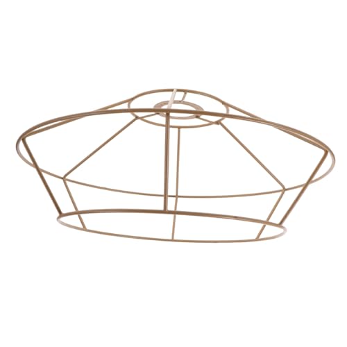 Warmhm Lamp Shade Frame aus Stabilem Metall Minimalistischer DIY Lampenschirmhalter für Tischlampen Handgefertigtes Metallgestell Eleganter Lampenschirmrahmen für Wohn von Warmhm