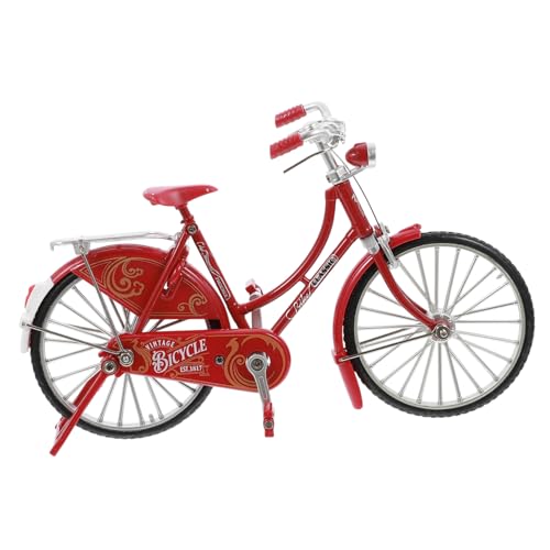 Warmhm Maßstab Retro Fahrrad Modell aus Legierung Detailgetreues Dekorationsobjekt in Rot Robustes Sammlerstück für Wohnzimmer Schlafzimmer Büro und Regal Originelles für Fahrradfahrer Warmhm Maßstab Retro Fahrrad Modell aus Legierung Detailgetreues Dekorationsobjekt in Rot Robustes Sammlerstück für Wohnzimmer Schlafzimmer Büro und Regal Originelles für Fahrradfahrer von Warmhm