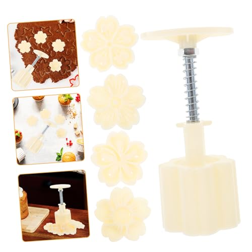 Warmhm Mondkuchenform Blütenmotiv Backform Handpresse DIY Mondkuchen Stempel für Mid Autumn Festival und Dessertherstellung Zuhause Warmhm Mondkuchenform Blütenmotiv Backform Handpresse DIY Mondkuchen Stempel für Mid Autumn Festival und Dessertherstellung Zuhause von Warmhm