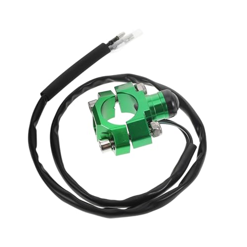 Warmhm Motorrad Starterknopf mit Not aus funktion Grün Atv Offroad Stop start taste Langlebig Einfache Montage Vielseitig für Geländefahrzeuge Geeignet von Warmhm