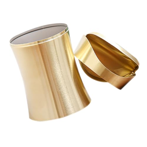 Warmhm Mülleimer Aus Edelstahl Kleiner Abfallkorb Kleiner Mülleimer Mini- Für Den Schreibtisch Desktop- Desktop-abfallbehälter Müllcontainer Bin Rostfreier Stahl Golden von Warmhm