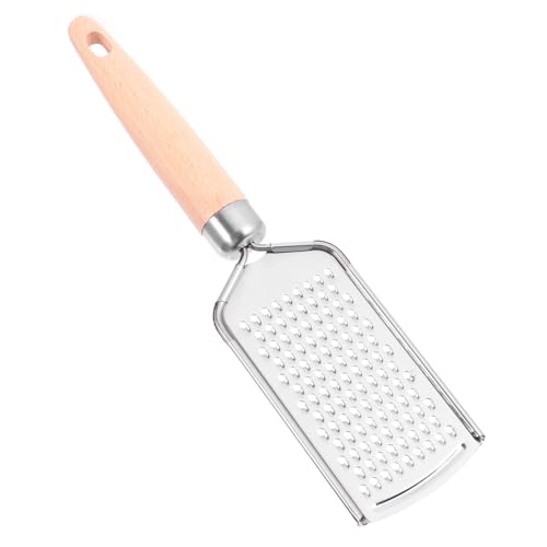 Warmhm Multifunktionaler Gemüseschneider mit Edelstahlklinge und Holzgriff Vielseitige Reibe für Karotten Kartoffeln Käse und Gurken Handlicher Küchentool für Zuhause Restaurant Camping von Warmhm