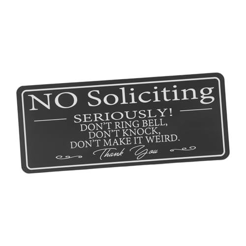 Warmhm No Soliciting Türschild Acryl Selbstklebend Design Robustes Büro Türschild Störungsfrei für Büro Laden Zuhause Geeignet von Warmhm