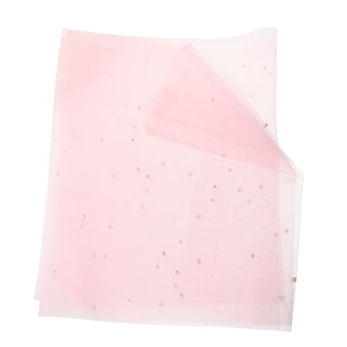 Warmhm Partyzubehör Braut Chiffon Blumen- Schärpe für heiraten Glücklich Mesh-Tischabdeckung Empfindliche Tischläufer Party Table Runner Wohnkultur Partytischverzierung Gittergewebe Rosa von Warmhm