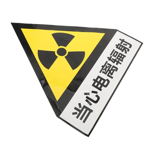 Warmhm Radiation Warning Sticker PVC Selbstklebend Ionisierende Strahlung Warnschild Für Labor Sicherheitskennzeichnung Hitzebeständig UV beständig Sichtbar Caution Decal von Warmhm
