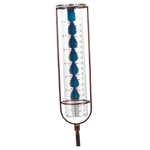 Warmhm Regenmesser Im Freien Mit Metallpfahl Frostsicherer Regenmesser Für Garten Dekorativer Niederschlagsmesser Mit Dichtungsring Und Langlebig von Warmhm