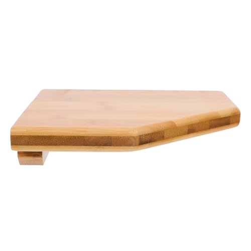 Warmhm Rustikales Eckregal aus Holz Wandmontiertes Dreieckiges Wandregal Platzsparendes Aufbewahrungsregal für Bad und Küche Stabiles Langlebiges Eckwandregal mit Minimalistischem Design von Warmhm