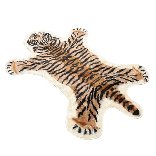 Warmhm Wohnzimmerteppich Grau Leoparden-imitat Waschbar Nicht Knitterfrei Dekorative Bodenunterlage von Warmhm