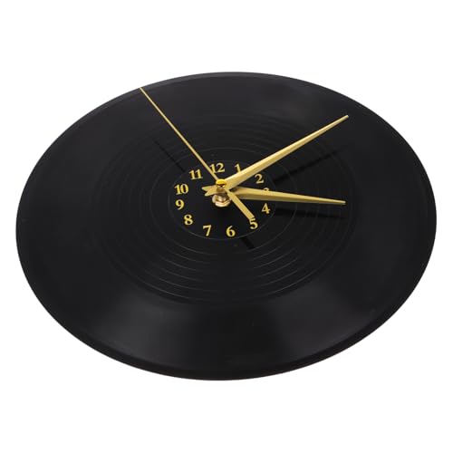 Warmhm Stilvolle Vinyl Wanduhr Dekorative Schallplatten Uhr Aus Kunststoff Und Metall Geräuschlos Vintage Design Für Schlafzimmer Und Wohnzimmer Batteriebetrieben Kunstvolles Wanddekor von Warmhm