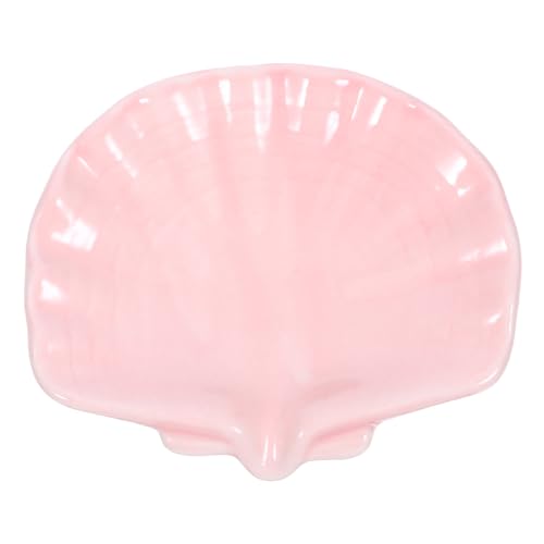 Warmhm Keramische Seifenschale Muschelform Selbstentwässernde Seifenablage Für Badezimmer Praktischer Seifenhalter Für Seifen Spülmittel Und Gäste-seifen Rosa Dekoration von Warmhm