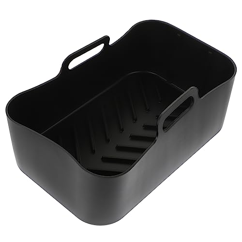 Warmhm Silikon Backform für Heißluftfritteuse Antihaft Silikon Liner mit Griff für Hühnchen Burger Snacks Ölverbrauch Schützt die Fritteuse und Verlängert von Warmhm