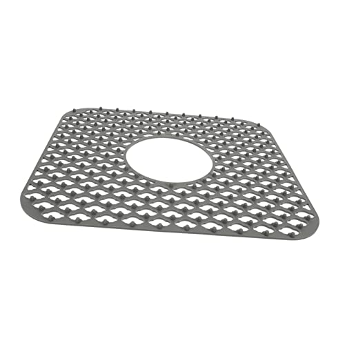 Warmhm Silikon Spülbeckenmatte mit Ablauflöchern Rutschfestes Abtropfkissen für Schüsseln und Essstäbchen Graue Küchenspüle Schutzpolster Langlebige und Einfache Installation von Warmhm