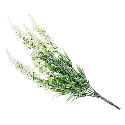 Warmhm Simulierter Blumenschmuck Simulation Lavendel Künstliche Blumen Gefälschter Lavendel Lavendelpflanze Lavendel Zur Hochzeit Kunstblumen Für Draußen Plastik Lavendelblüten Weiß Spa von Warmhm