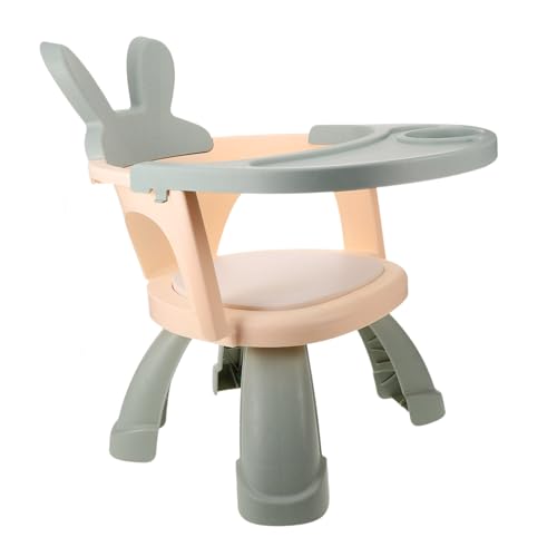 Warmhm Sitzbank Cartoon Design Kleiner Multifunktionaler Essstuhl mit Tablett Leichter Tragbarer Kinderstuhl für Junge Mädchen Sicher und Umweltfreundlich für Essen und Lesen von Warmhm