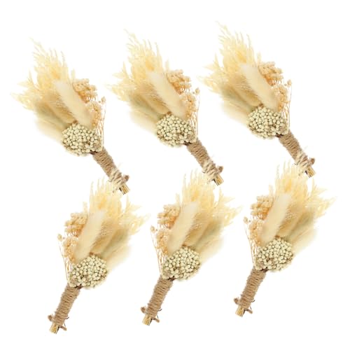 Warmhm Teiliges Mini Trockenblumensträuße Natürlich Getrocknete Pflanzen für DIY Bastelarbeiten und Vasen Dekoration Kleine Rustikale Sträuße als Geschenk und Hochzeitsanstecker von Warmhm