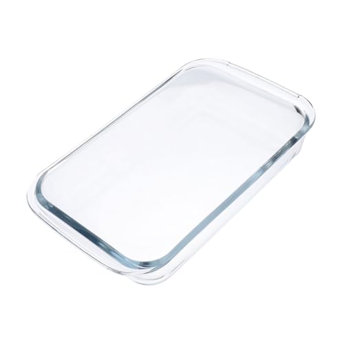 Warmhm Tempered Glass Baking Dish Hochtemperaturbeständige Auflaufform Mikrowellengeeignet Praktisch für Backen und Grillen Transparent Leicht zu Reinigen für Küchengebrauch von Warmhm