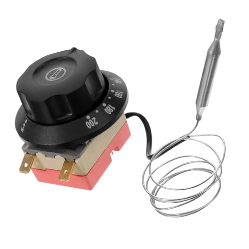 Warmhm Thermostat Temperaturregler Ofenknopf Ersatzknopf für Elektroofen Wasserkocher Fritteuse Zuverlässige Temperaturkontrolle Küchensteuerung von Warmhm