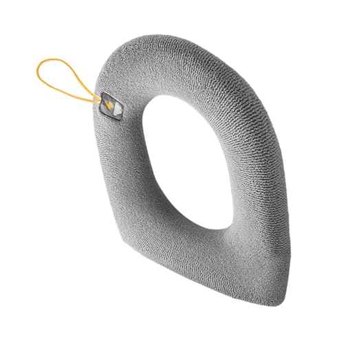 Warmhm Toilettenmatte Toilettensitzabdeckung toilettendeckel Gel weißer Toilettensitz Sitzring stuhlkissen Toilettensitz weich dehnbarer Toilettensitzbezug Polyester (Polyester) Dark Grey von Warmhm