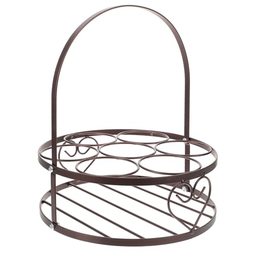 Warmhm Tragbarer Bierkorb aus Metall mit Griff für Flaschen Robuster Flaschenhalter für Bierflaschen für Partys Bars und Zuhause von Warmhm