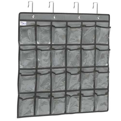 Warmhm Transparenter Fächer Wandorganizer aus Vliesstoff mit Grauem Rand Aufbewahrungstasche für Handys und Schmuck Hängender Organizer für Klassenzimmer Büro Studentenwohnheim und Warmhm Transparenter Fächer Wandorganizer aus Vliesstoff mit Grauem Rand Aufbewahrungstasche für Handys und Schmuck Hängender Organizer für Klassenzimmer Büro Studentenwohnheim und von Warmhm
