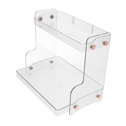 Warmhm Transparenter Stufiger Kosmetik Organizer Aufbewahrungsbox Platzsparendes Verschleißfestes Makeup Regal für Badezimmer Schlafzimmer Küche Multifunktionaler Schminktisch Organizer von Warmhm