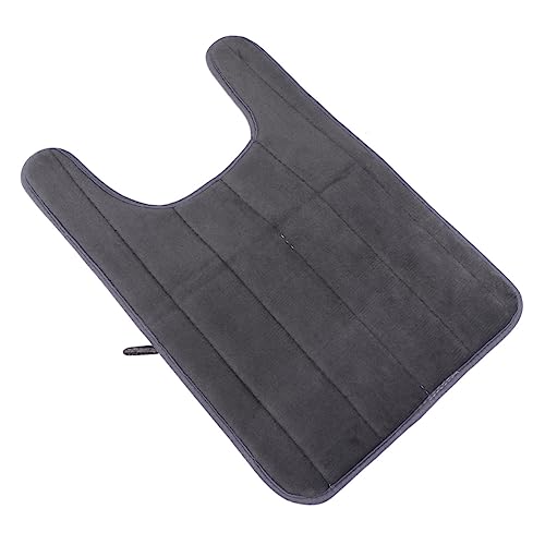 Warmhm U Form Memory Foam Badteppich rutschfest und Waschbar Dunkelgrau für Badezimmerzubehör und Sicher im Gebrauch von Warmhm