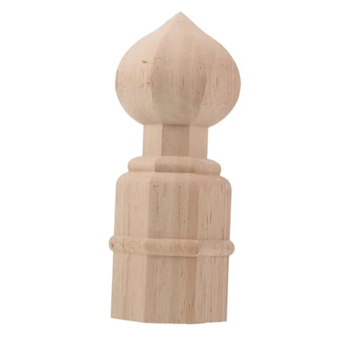 Warmhm Unpainted Wood Finial Französischer Stil Sanduhr Design Treppenpfosten Dekorative Säulenverzierung für DIY Hochzeitsdeko und Geländer von Warmhm