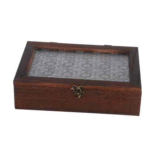 Warmhm Vintage Holzschrank mit Glastür Multifunktionaler Aufbewahrungsbehälter für Tee Kosmetik und Kleinteile Großes Fassungsvermögen Natürlicher Holzmaserung Stilvoller Warmhm Vintage Holzschrank mit Glastür Multifunktionaler Aufbewahrungsbehälter für Tee Kosmetik und Kleinteile Großes Fassungsvermögen Natürlicher Holzmaserung Stilvoller von Warmhm