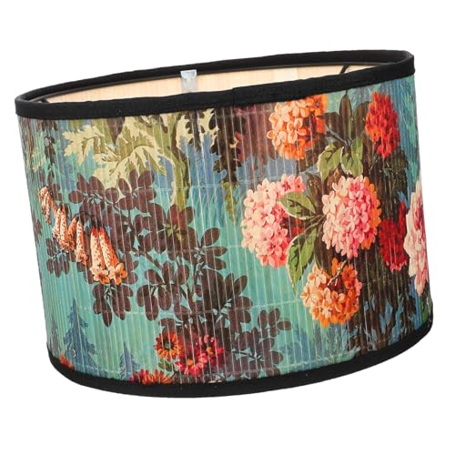 Warmhm Vintage Lampenschirm mit Blumenmuster Dekorative Lichtabdeckung für Deckenlampe Sanftes Licht Langlebiges Material Feine Verarbeitung zur Hauseinweihung von Warmhm