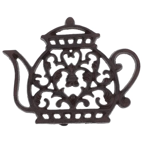 Warmhm Vintage Teekannen Förmiger Topfuntersetzer aus Gusseisen Hitzebeständiger Rutschfester Küchenpad für Tischdekoration und Essbereich Schutz vor Verbrennungen Warmhm Vintage Teekannen Förmiger Topfuntersetzer aus Gusseisen Hitzebeständiger Rutschfester Küchenpad für Tischdekoration und Essbereich Schutz vor Verbrennungen von Warmhm