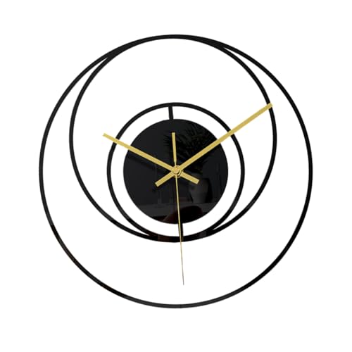 Warmhm Wanduhr aus Acryl Fee Wanduhr geometrische Wanduhr Bewegungsuhr tierische Wanduhr 3D-Digitaluhr küchenuhr küchenfunkuhr wanduhr eckig modern Clock stumme Uhr 3D-Wanduhr Black von Warmhm