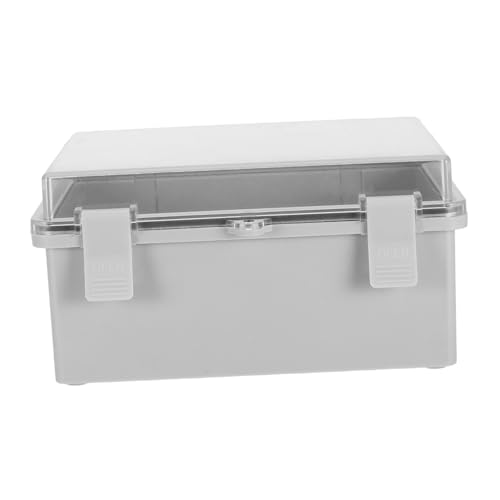 Warmhm Wasserdichte Kunststoff Anschlussdose Elektrische Verteilerbox mit Klappdeckel und Wandhalterung für Außenbereich und Überwachungskamera Kompakt Sicher Einfach zu Verkabeln von Warmhm