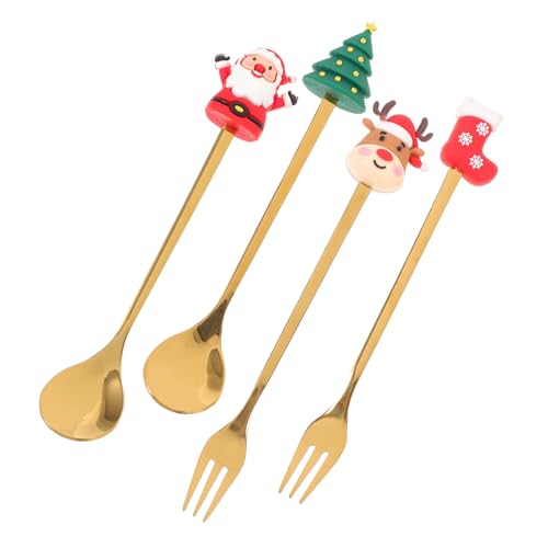 Warmhm Weihnachtliches Besteckset und Löffel mit Niedlicher Cartoon Kaffeelöffel Vielseitig für Dessert Obst und Rühren Glatte Oberfläche Robust und Langlebig im Geschenkbox Warmhm Weihnachtliches Besteckset und Löffel mit Niedlicher Cartoon Kaffeelöffel Vielseitig für Dessert Obst und Rühren Glatte Oberfläche Robust und Langlebig im Geschenkbox von Warmhm