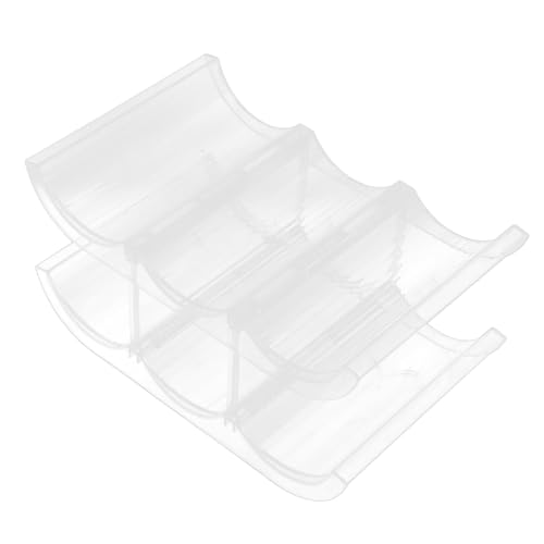 Warmhm Weinregal Wasserflaschenregal-Organizer Getränke Halter Stapelbarer Wasserflaschen-Organizer Kühlschrank Mit Glasaufbewahrung Gestell Becher Transparent Sport von Warmhm