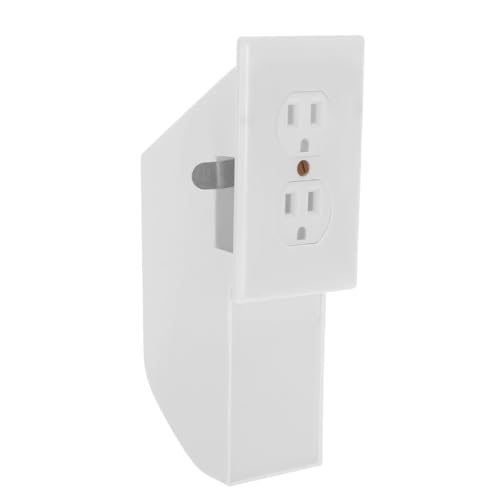 Warmhm versteckter Schlüsselhalter für draußen Kreativität gefälschter Socket Schlüsselfall Steckdose schlüssel Safe Box Schlüsselbox mit integriertem Safe Schlüsselversteck Plastik Weiß von Warmhm