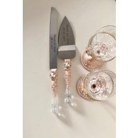 Personalisierter Tortenheber Und Messer Personalisierte Hochzeitsflöten Für Braut Bräutigam Rosegold Hochzeit Gläser von WarmhomeGifts