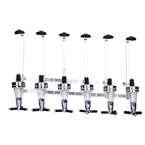 Barbutler Flaschenhalter für 6 Flaschen Getränkeportionierer Wand Montage 4cl Getränkespender Flaschen Dosierer Drink Dispenser für Party Bar Zuhause Aluminum Silber Barbutler Flaschenhalter für 6 Flaschen Getränkeportionierer Wand Montage 4cl Getränkespender Flaschen Dosierer Drink Dispenser für Party Bar Zuhause Aluminum Silber von Warmiehomy