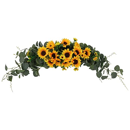 Warmiehomy Hochzeitsbogen Blumen 90 cm künstliche Sonnenblumen-Girlande aus Kunstseide, dekorative Girlande, Frühlingssommer, Blumenkranz für Hochzeitsbogen, Tisch, Mittelstück, Tür, zum Aufhängen, Warmiehomy Hochzeitsbogen Blumen 90 cm künstliche Sonnenblumen-Girlande aus Kunstseide, dekorative Girlande, Frühlingssommer, Blumenkranz für Hochzeitsbogen, Tisch, Mittelstück, Tür, zum Aufhängen, von Warmiehomy