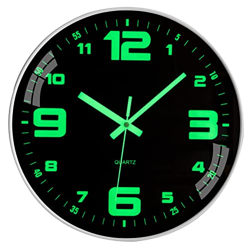 Wanduhr Wanduhren Ohne Tickgeräusche Modern Lautlos Küchenuhren Die Wanduhren Glow In The Dark Wanduhr (Weiß) von Warminn