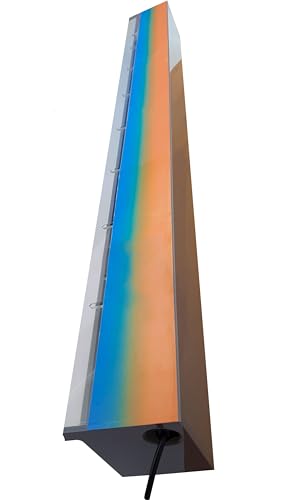 Warmpool LED-Einbau-Wasserfall aus Acryl RGB (austauschbarer LED-Streifen) inkl. Fernbedienung und Transformator Verschiedene Größen (150 cm Lasche 3,5 cm) von Warmpool