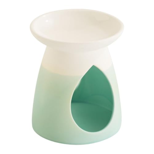 Keramik Duftlampe für ätherische Öle, Wachsschmelzbrenner dekorativer Aroma-Teelichthalter, Ölbrenner für Wachsschmelzen Bunte Wassertropfenöffnung Matt Blau von Warmself
