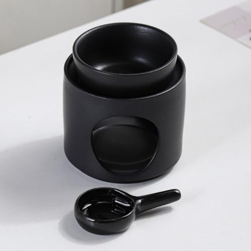 Warmself Aromalampe Metall Teelichthalter aus Keramik Duftlampe aus Keramik Wachsschmelzbrenner Schwarze Split Keramik Warmself Aromalampe Metall Teelichthalter aus Keramik Duftlampe aus Keramik Wachsschmelzbrenner Schwarze Split Keramik von Warmself