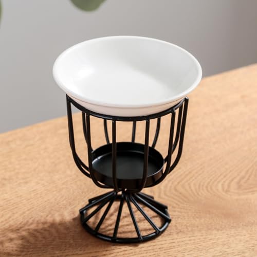 Warmself Aromalampe Teelichthalter aus Bunte Mini Keramik Duftlampe aus Keramik Wachsschmelzbrenner Minimalistisches Design Schwarz Warmself Aromalampe Teelichthalter aus Bunte Mini Keramik Duftlampe aus Keramik Wachsschmelzbrenner Minimalistisches Design Schwarz von Warmself