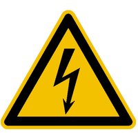 Warnung vor elektischer Spannung, Seitenlänge 15 mm, Folie Bogen von Jungheinrich PROFISHOP