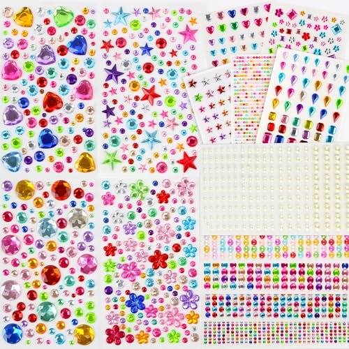 6059 Stück Glitzersteine Selbstklebend, Bunt Strasssteine Selbstklebend, Glitzersteine zum Basteln Textilien Strasssteine zum Kleben Glitzer Rhinestones Sticker für Handwerke Bastelsachen 6059 Stück Glitzersteine Selbstklebend, Bunt Strasssteine Selbstklebend, Glitzersteine zum Basteln Textilien Strasssteine zum Kleben Glitzer Rhinestones Sticker für Handwerke Bastelsachen von Warpest